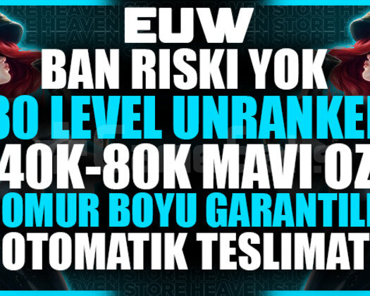 EUW BAN RİSKSİZ UNRANKED 40-80K MAVİÖZ