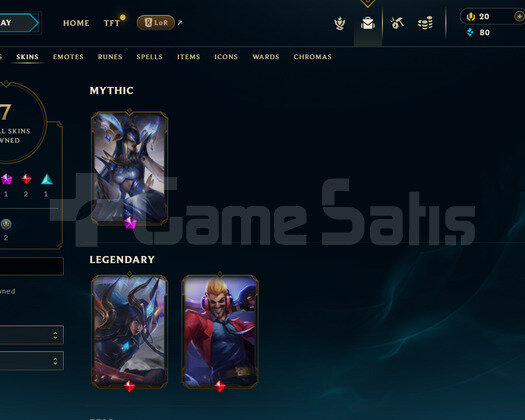 EUW Unranked | 7 Kostüm - 30 Hero | LoL Hesap