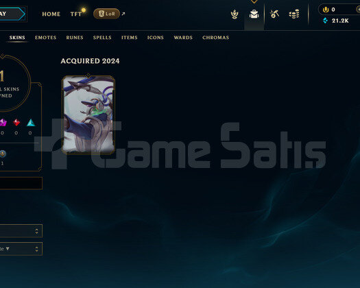 EUW Unranked | 1 Kostüm - 21K Mö | LoL Hesap