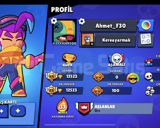 39 karakter,12500 kupa,86 elmas