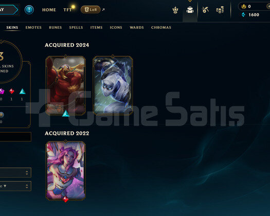 TR Unranked | 3 Kostüm - 28 Hero | LoL Hesap