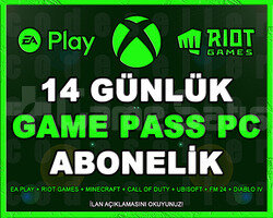 GAME PASS PC + EA PLAY + RIOT GAMES - 14 GÜNLÜK