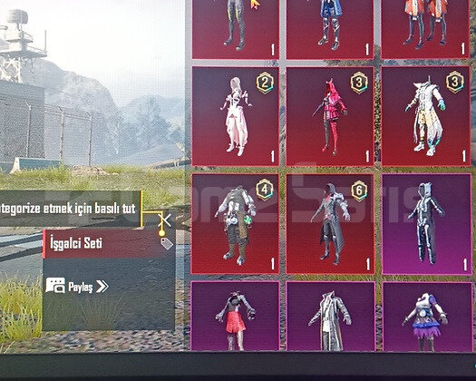 Pugb Mobil hesap bağları temiz s2 seti