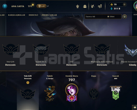 TR/153 Skin/211K M.Ö/517LvL/Tel Onaysız