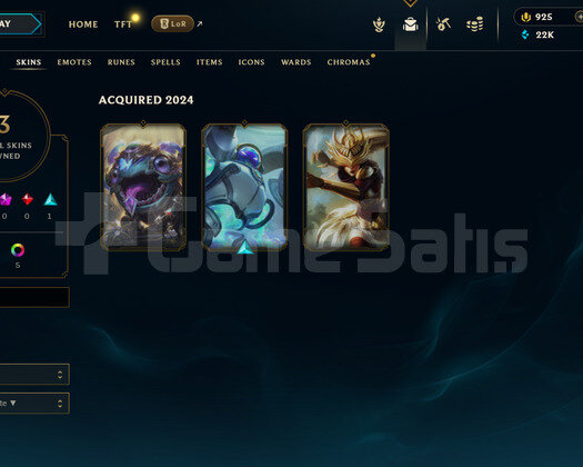 EUW Geçen Sezon Zümrüt | 3 Kostüm - 925 Rp | LoL H