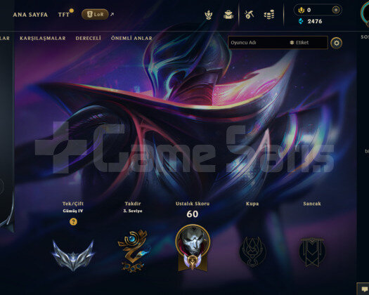EUW 41 LEVEL HANDMADE 4 SKİNLİ MAİLLİ FRESH HESAPP
