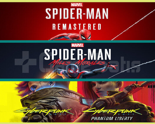 Spider Man R.+ Miles Morales + Cyberpunk