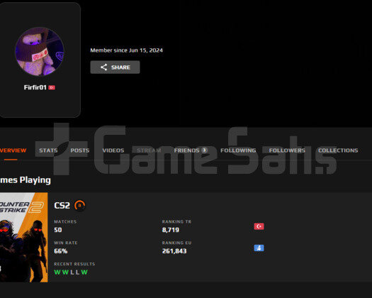 FACEIT 8 LEVEL FRESH HESAP 8K CS SAATLI