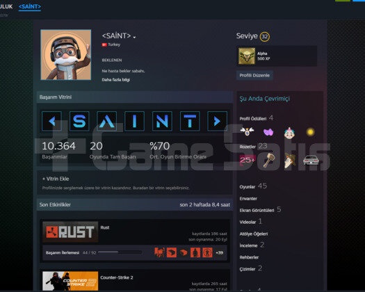 DOLU STEAM HESABI +30 LVL
