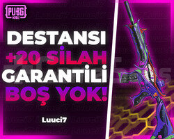 +20 SİLAH SKİN +DESTANSI UVİP+ PUBG RANDOM