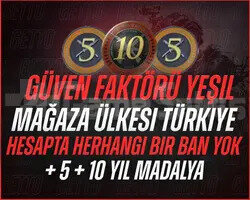 10 + 5 YIL TECRÜBE JETONLU MAĞAZA TR CS2 DİGİT ACC