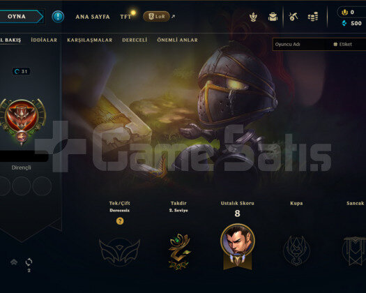 2022 KURULUM 31 LVL 33 ŞAMPİYON LOL HESABI