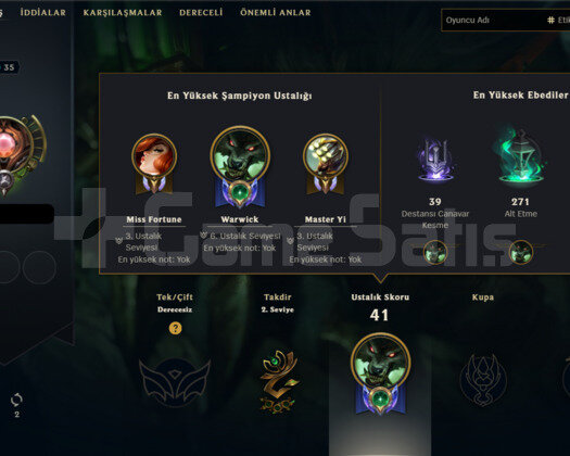35 LVL 34 ŞAMPİYON BRONZ-DEMIR ELO
