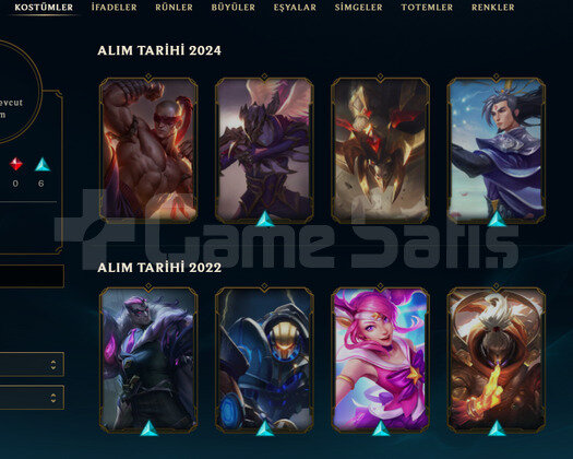 EUW Unranked | 8 Kostüm - 55 Hero | LoL Hesap