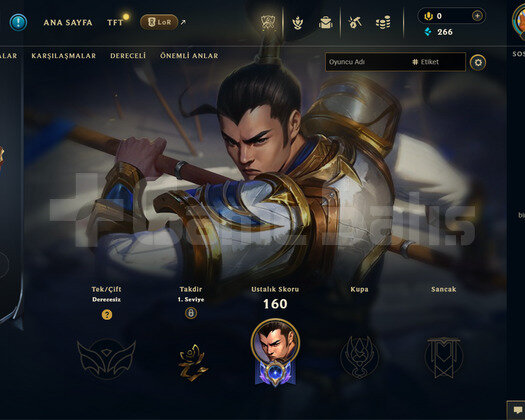 EUW Unranked | 8 Kostüm - 55 Hero | LoL Hesap