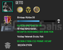 CS2 Prime | Premier Aktif | Yeşil Faktör + Garanti