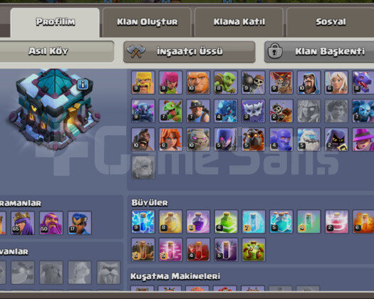 TH 13 MAX | 9 Skinli | 180 LVL | 65+ LVL | IDSIZ