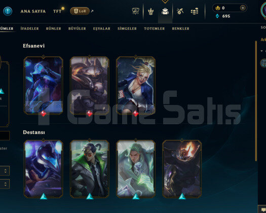 EUW 50 LEVEL 10 SKİNLİ HANDMADE MAİLLİ FRESH HESAP