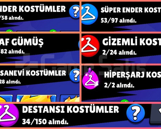 71 BİN KUPA 82 KARAKTER 154 KOSTÜM