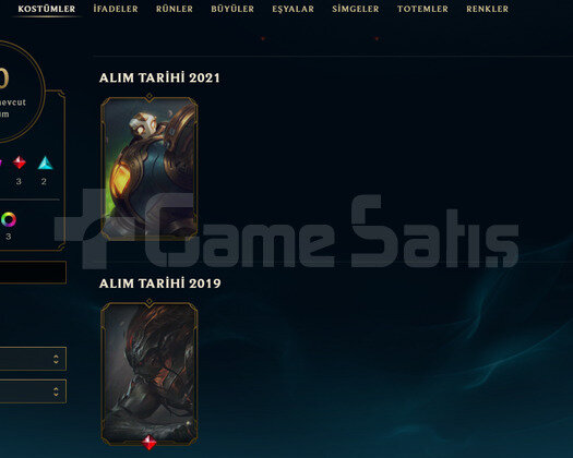 EUW Unranked | 10 Kostüm - 50 Hero | LoL Hesap