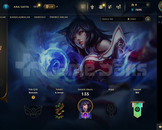 EUW Unranked | 8 Kostüm - 46 Hero | LoL Hesap