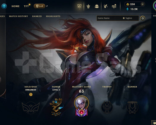 EUW Unranked | 9 Kostüm - 13K Mö | LoL Hesap