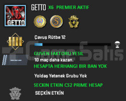 CS2 Prime | Premier Aktif | Yeşil Faktör + Garanti