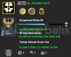 CS2 Prime | Premier Aktif | Yeşil Faktör + Garanti