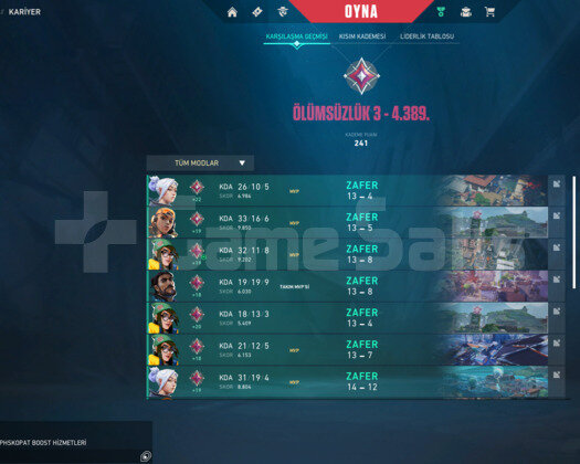 Radiant Boosterdan Elo Boost Hizmeti