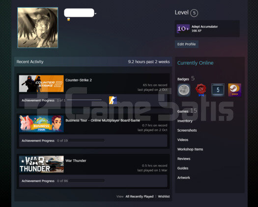 2 MADALYALI DOLU OYUNLU STEAM HESABI