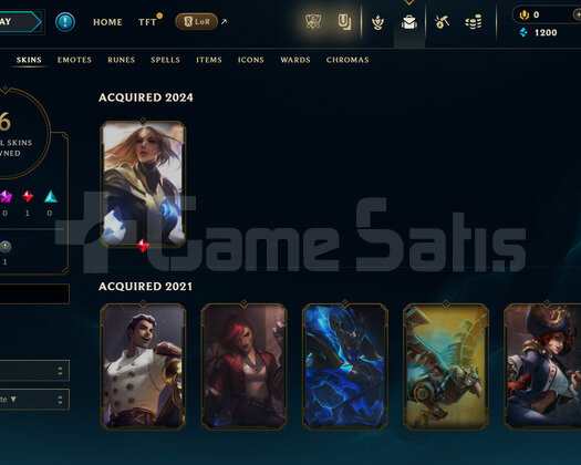 TR Unranked | 6 Kostüm - 34 Hero | LoL Hesap