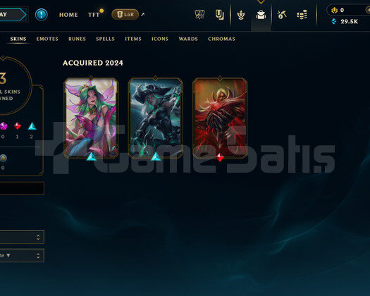 EUW Gold 2 | 3 Kostüm - 29K Mö | LoL Hesap