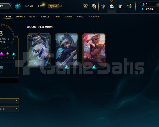 EUW Plat 4 | 3 Kostüm - 27K Mö | LoL Hesap