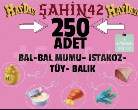 250 ADET BAL BALIK ISTAKOZ BAL MUMU ÖRDEK TÜYU