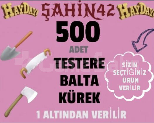 500 ADET TESTERE-BALTA-KÜREK HIZLI TESLİMAT