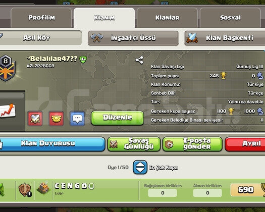 8.7 klan acil satılık