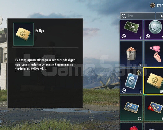 500 afet pubg ev oyu