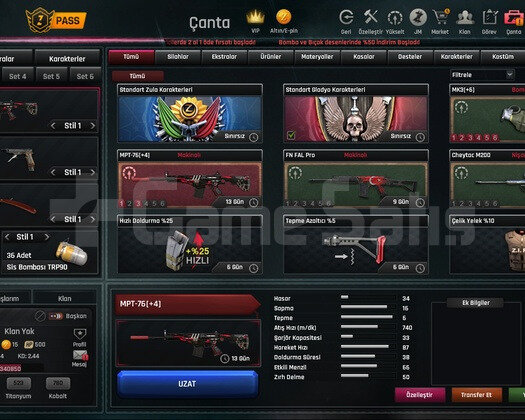 320K ZPLİ 34 Level Zula Hesabı - ANINDA TESLİM!