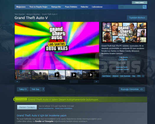 STEAM GTA V ONLİNE +İLK MAİL BİLGİLER DEGİSİR