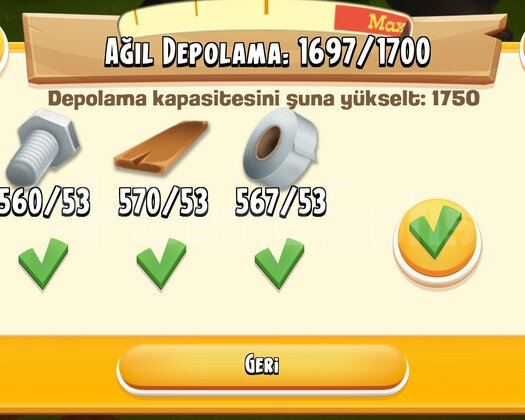 1650-1700 DEPOLU İÇİ AGİL DOLU OYUN