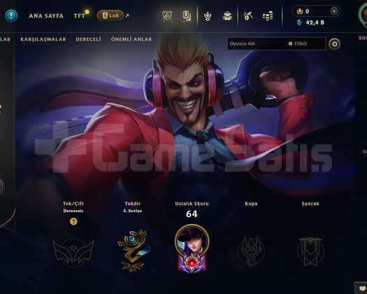 EUW Unranked | 6 Kostüm - 36 Hero |Handmade Hesap