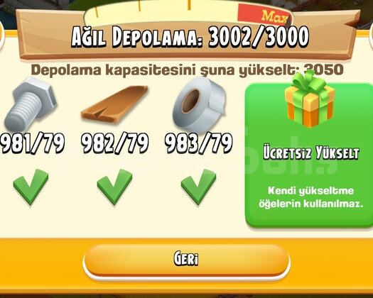 80 LVL 3000 AGİL 1000 AMBAR DEPOLU İÇİ AĞIL DOLU