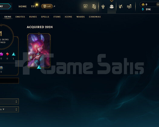 EUW Unranked | 1 Kostüm - 29K Mö | LoL Hesap
