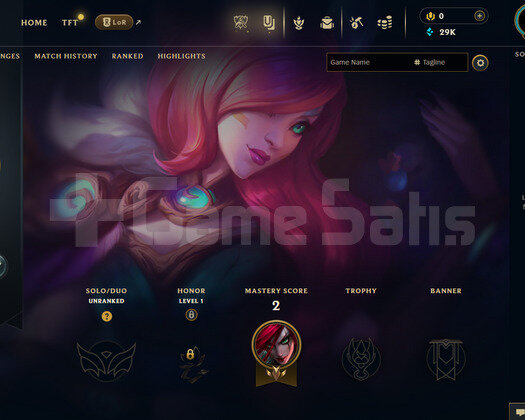 EUW Unranked | 1 Kostüm - 29K Mö | LoL Hesap