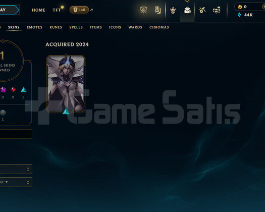 EUW Unranked | 1 Kostüm - 44K Mö | LoL Hesap