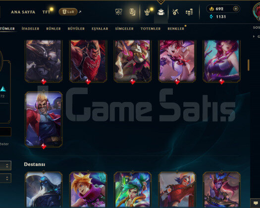 288 LEVEL / 149 SKİN / 136 HERO + MAİL +5000 SATIŞ