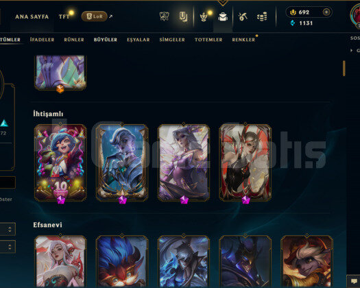 288 LEVEL / 149 SKİN / 136 HERO + MAİL +5000 SATIŞ