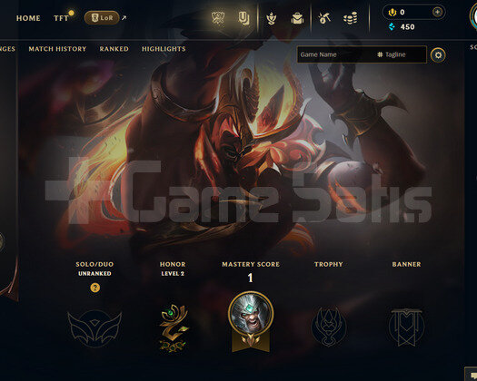 EUW Unranked | 1 Kostüm - 33 Hero | LoL Hesap