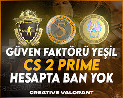 CS2 Seçkin | 3 Madalya | Faceit Hazır + Garantili