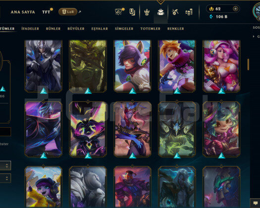EUW / 273 LEVEL / 157 SKİN / 167 HERO +5000 SATIŞ